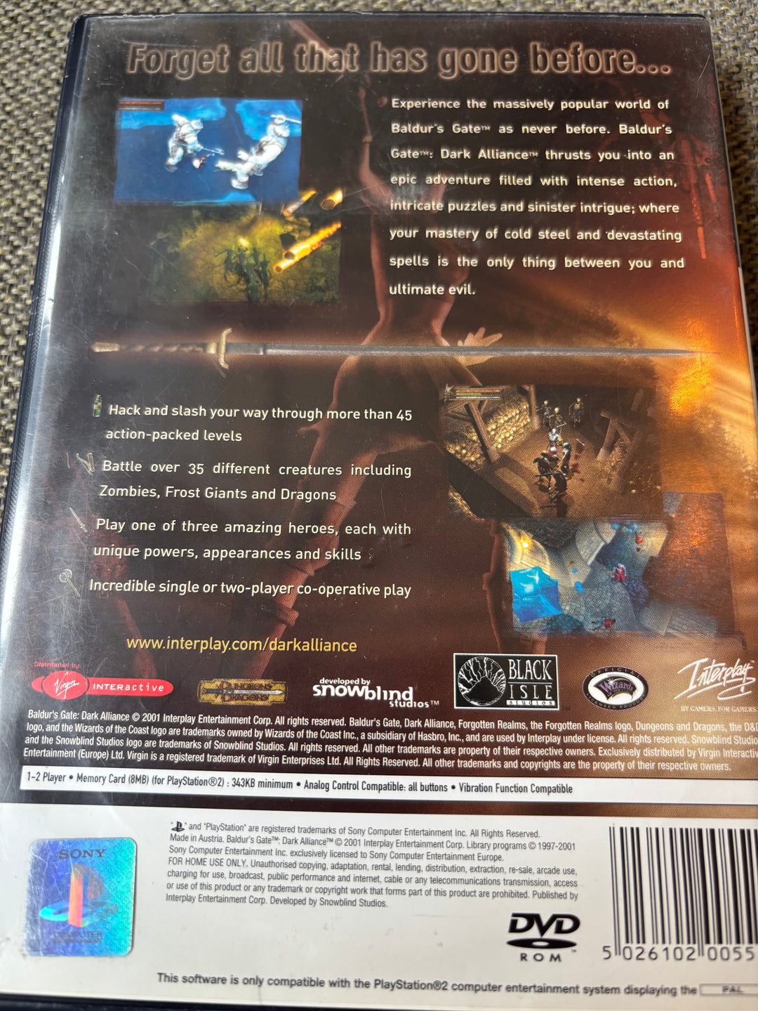 Baldur's Gate: Dark Alliance. PS2.