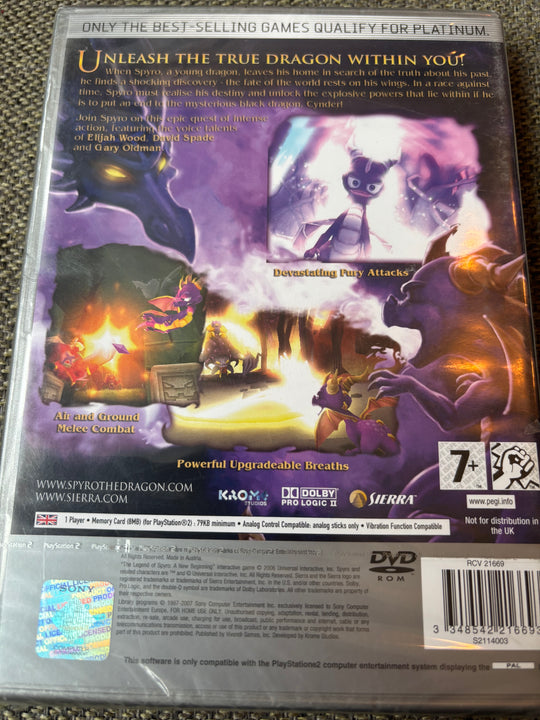 The Legend of Spyro: A New Beginning. PS2. Ny i plast!