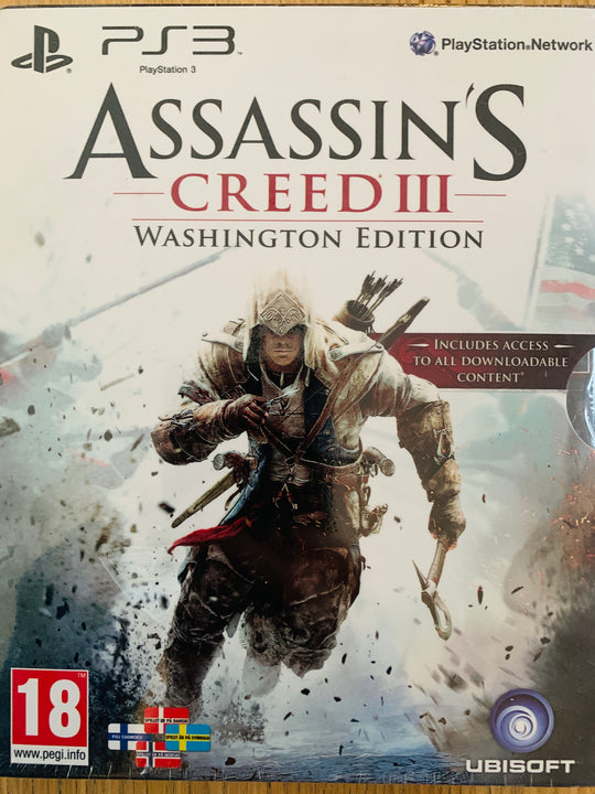 Assassin's Creed III: Washington Edition. PS3. Ny i plast!