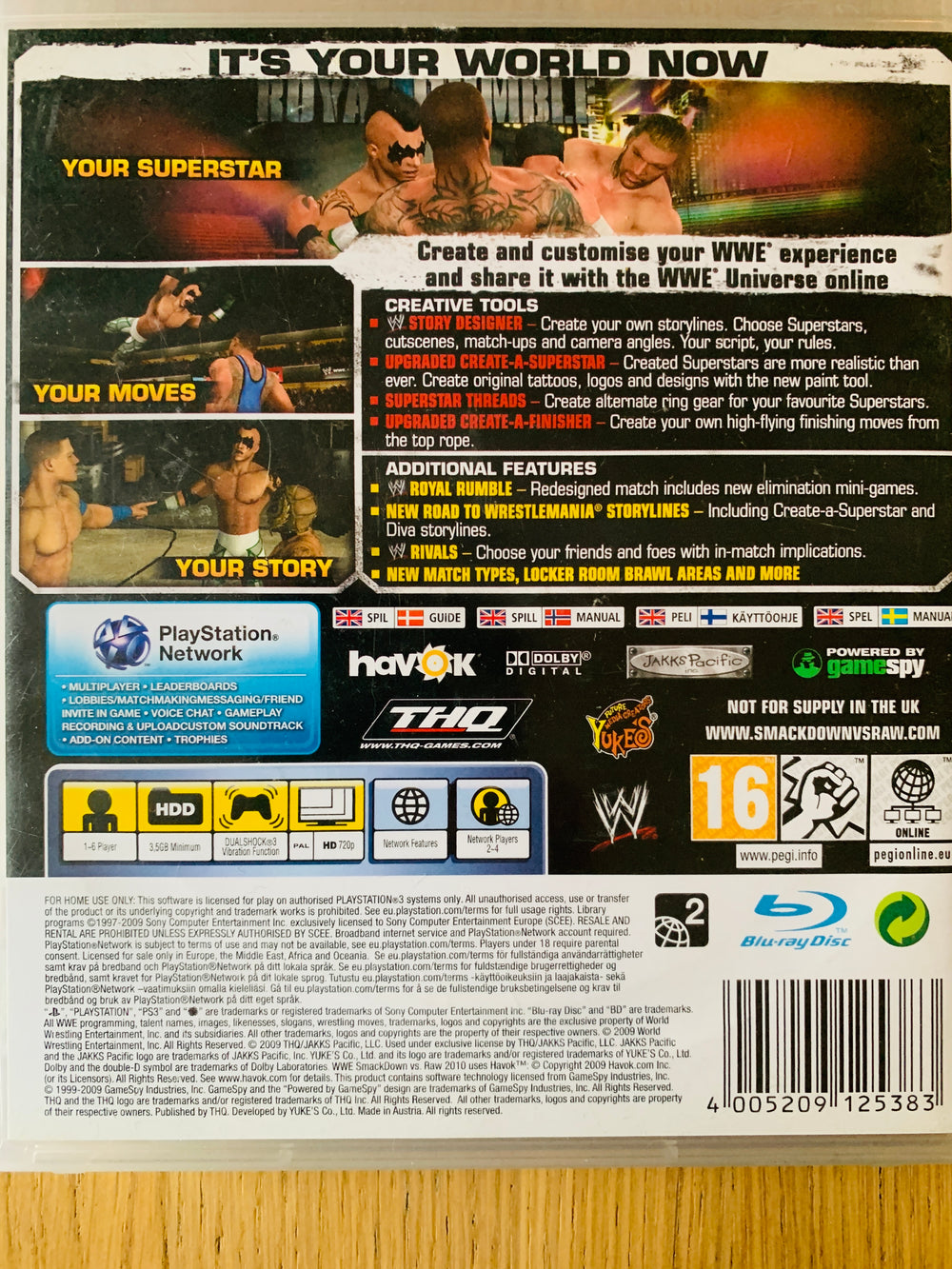 WWE SmackDown vs. Raw 2010. PS3.