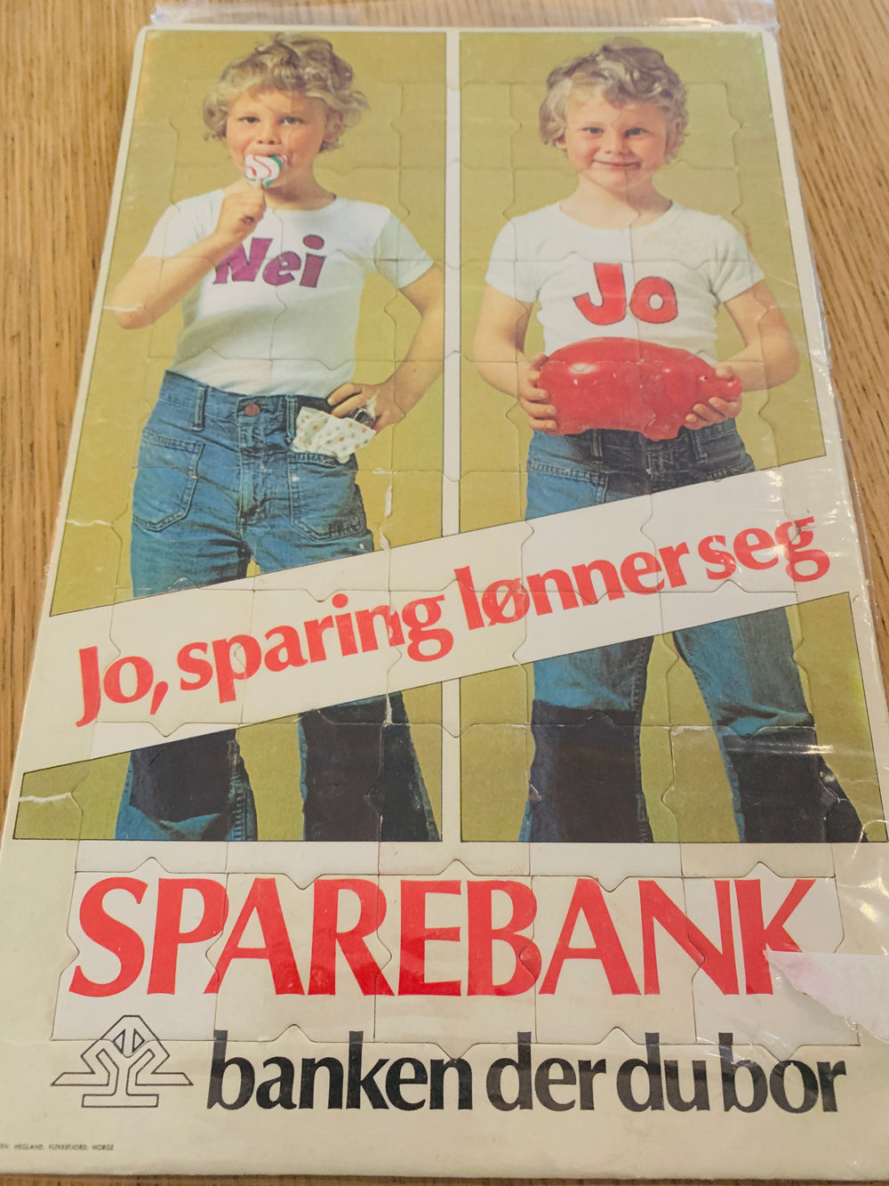 Sparebanken - Jo, sparing lønner seg. Puslespill.