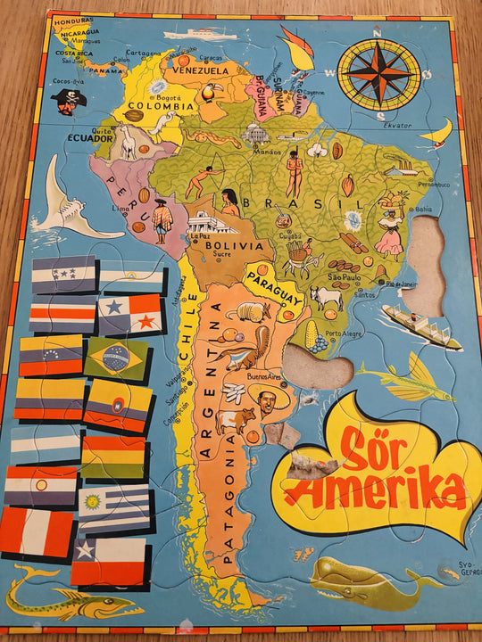 Sør-Amerika. Puslespill.
