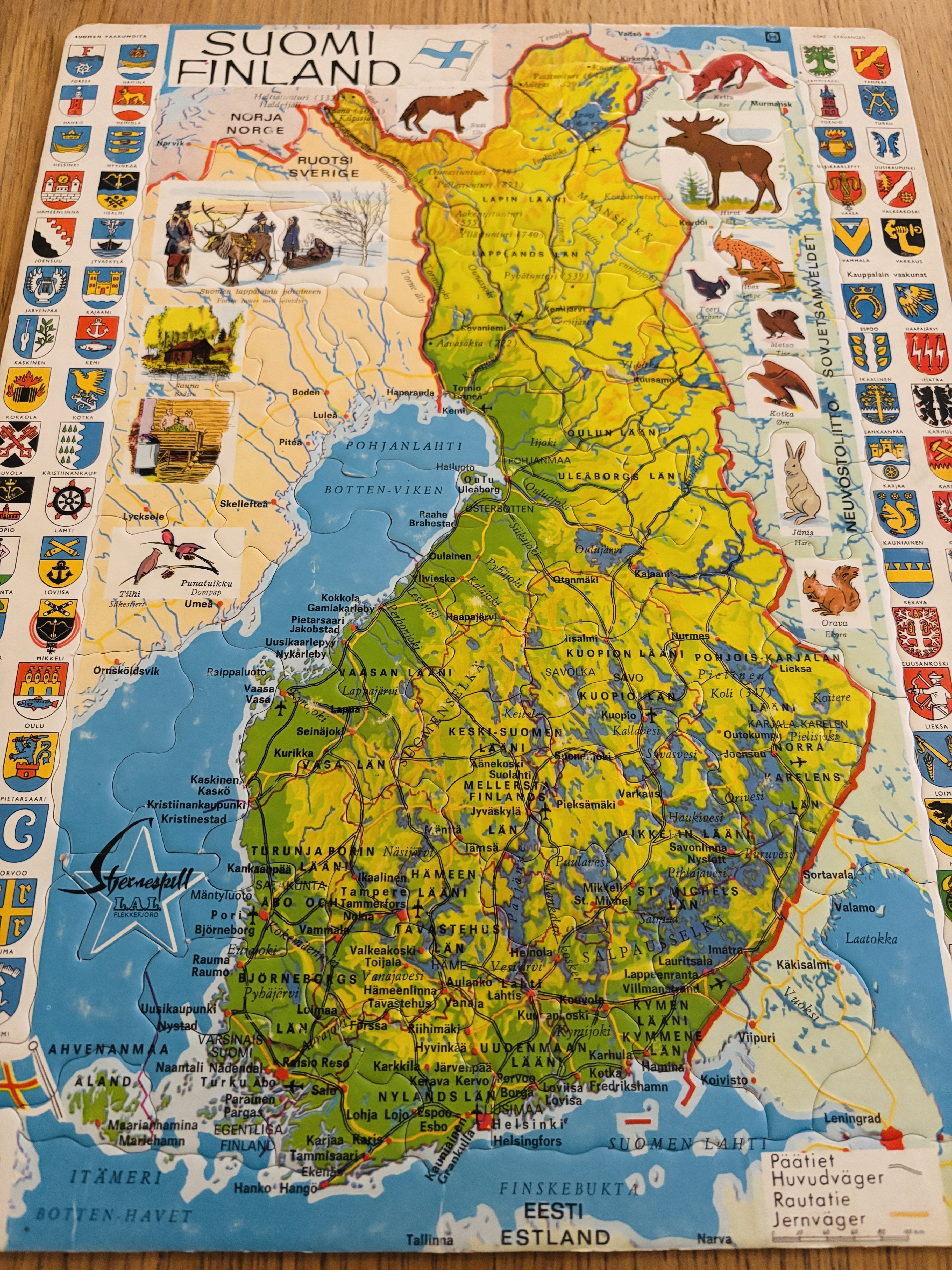 Suomi Finland. Puslespill.