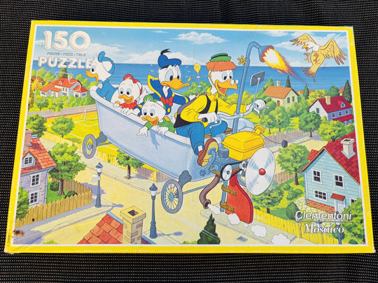 Donald Duck & Co i badekarbil. Puslespill.