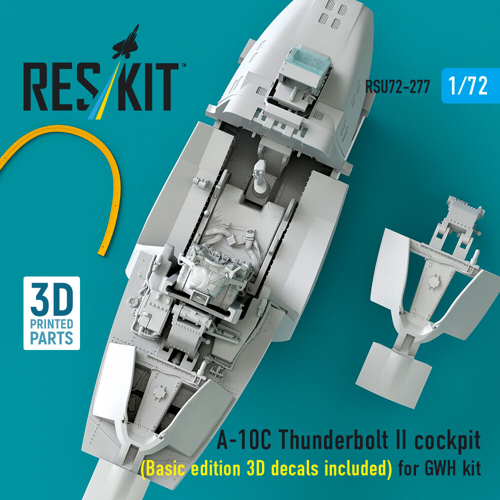 A-10C Thunderbolt II cockpit (Basic edition 3D decals included) (3D Printed) for Great Wall Hobby