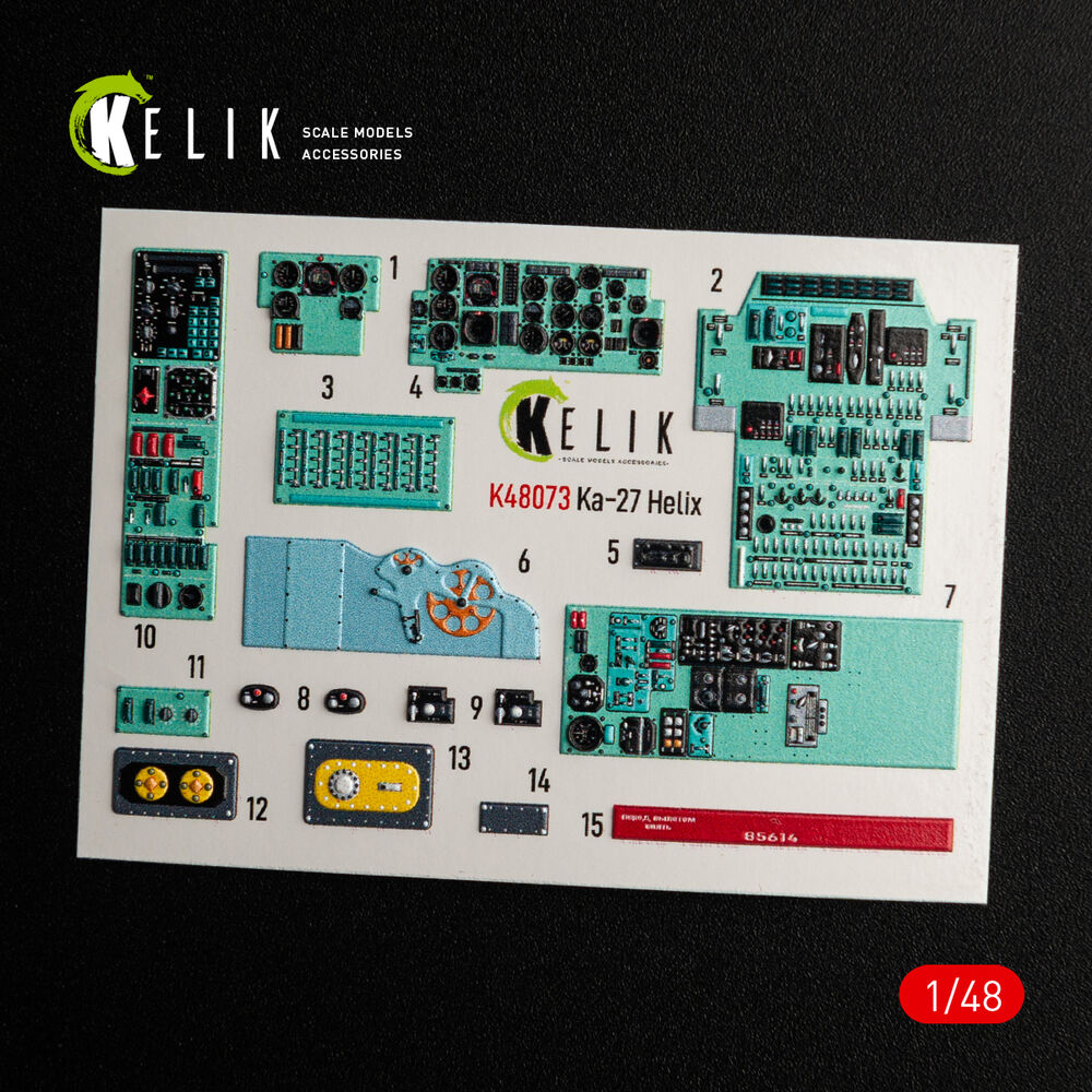Ka-27 Helix interior 3D decals for HobbyBoss kit