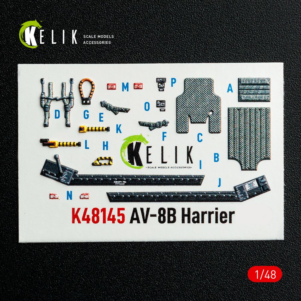 AV-8B Harrier - interior 3D decals for Hasegawa kit