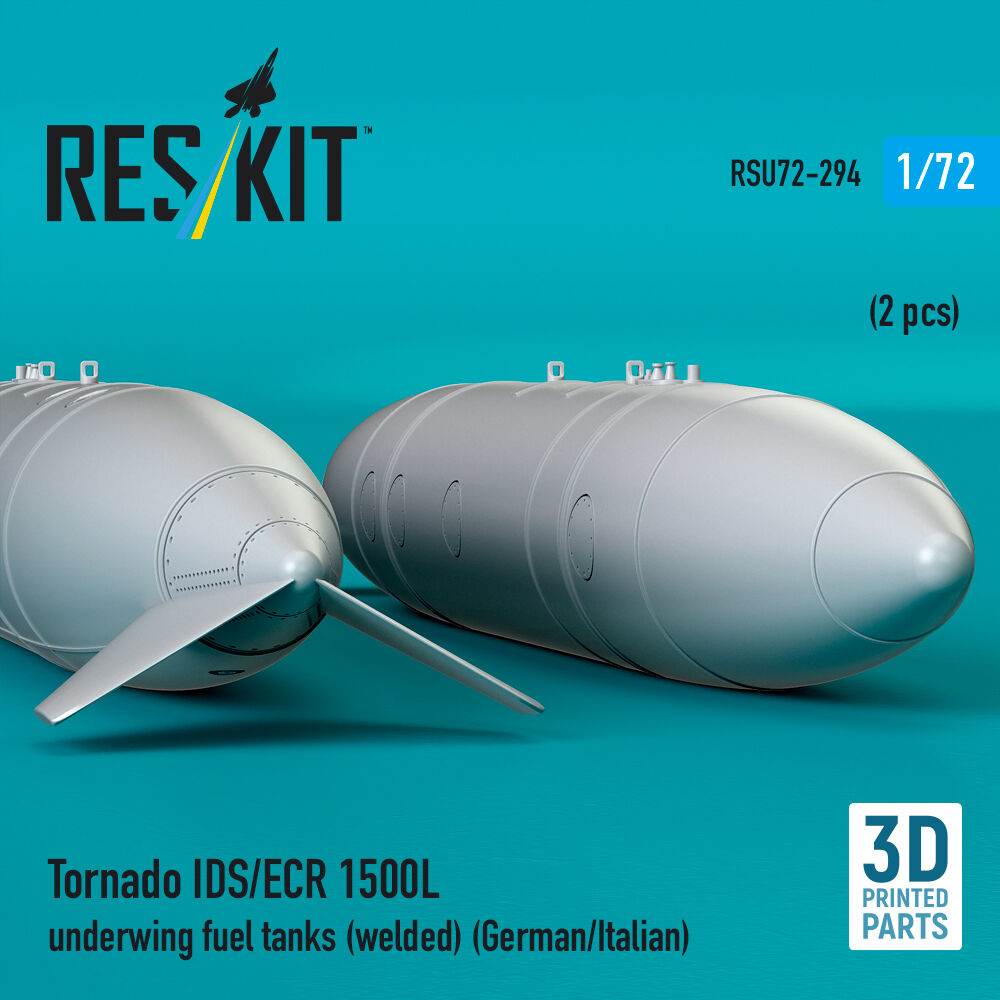 Tornado IDS/ECR 1500L underwing fuel tanks (welded) (German/Italian) (2 pcs) (3D Printed)