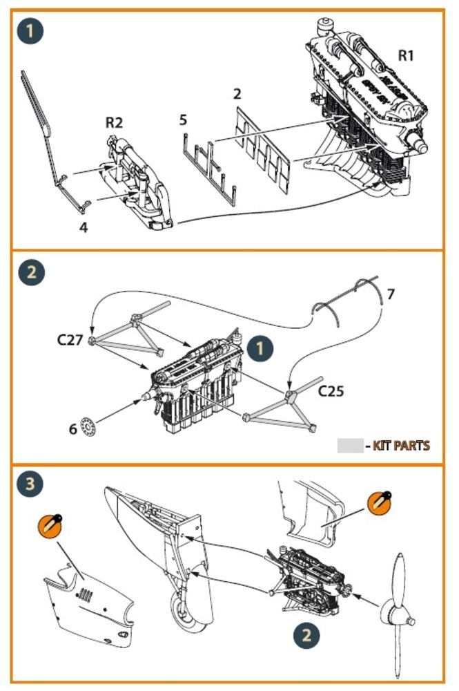 DH.88 Comet engine set 3D print