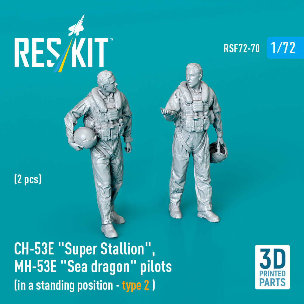 CH-53E Super Stallion, MH-53E Sea dragon pilots (in a standing position - type 2) (2 pcs) (3D Printed)