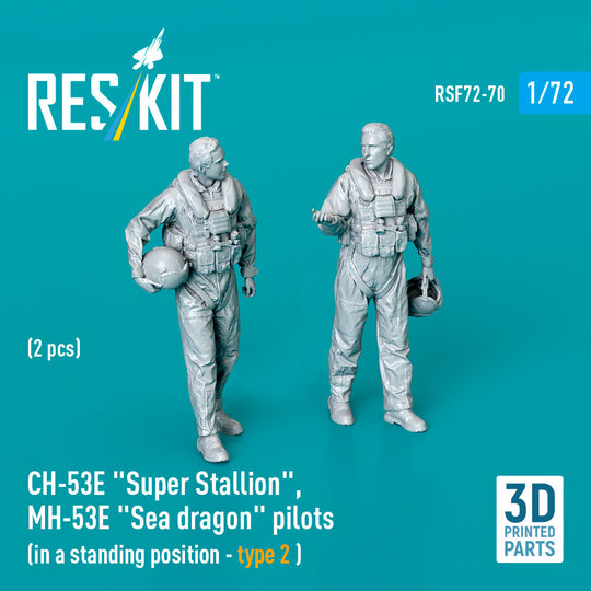 CH-53E Super Stallion, MH-53E Sea dragon pilots (in a standing position - type 2) (2 pcs) (3D Printed)
