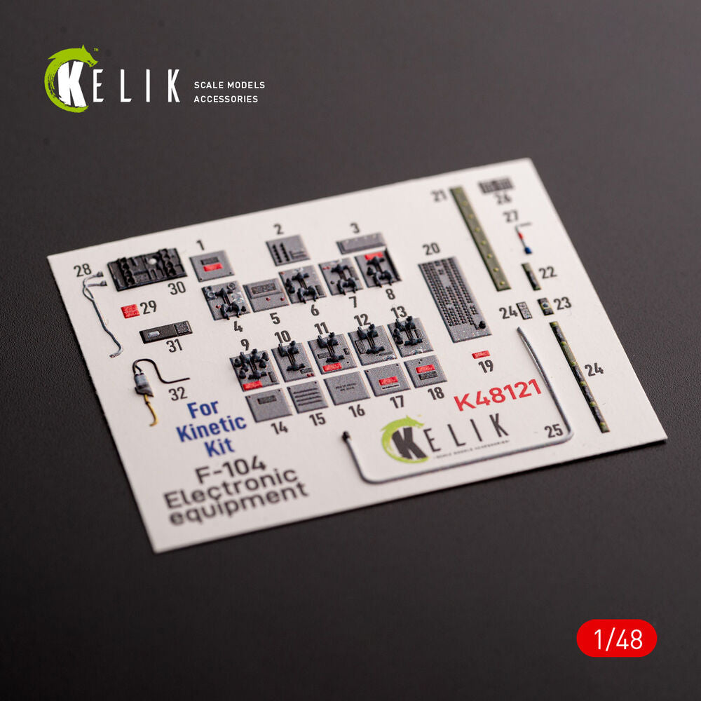 F-104 series Electrical Equipment - interior 3D decals for Kinetic kit