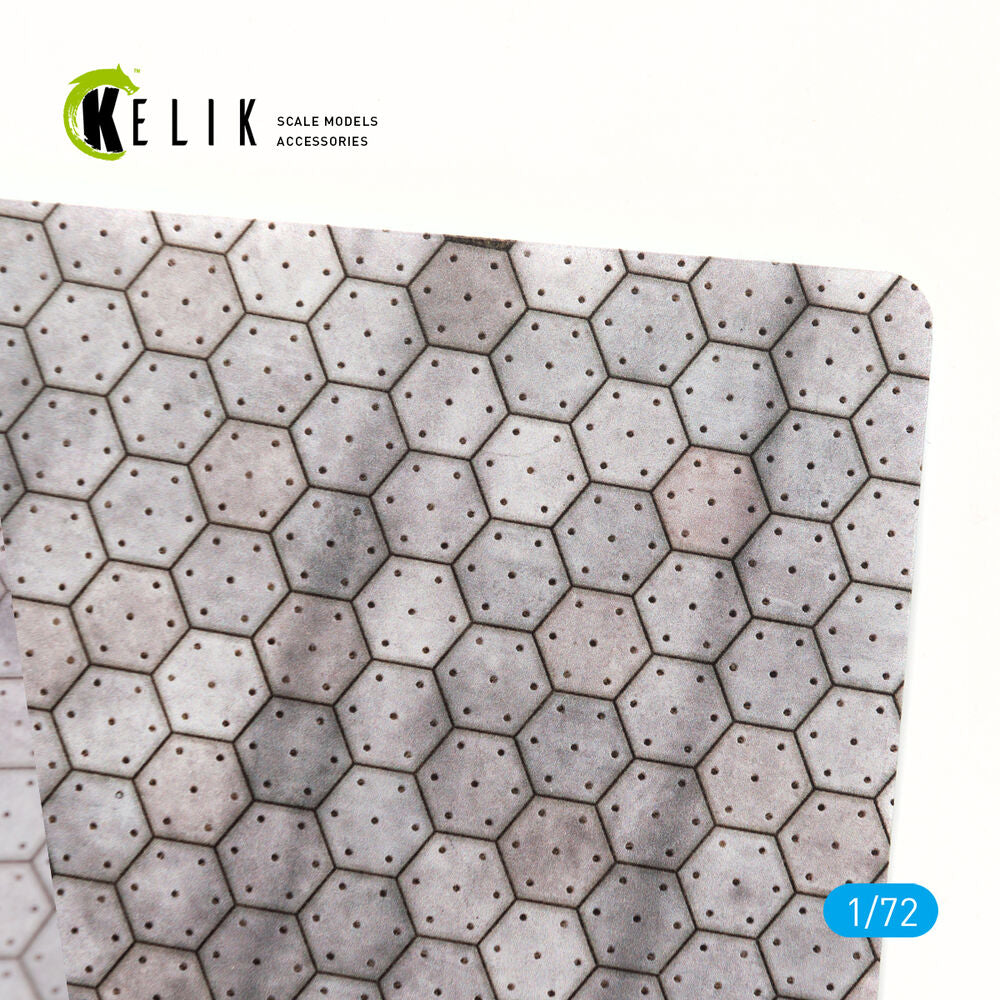 Swiss hexagonal concrete parking place Base - Acrylic 3 mm (280 x 180 mm) (170 g)