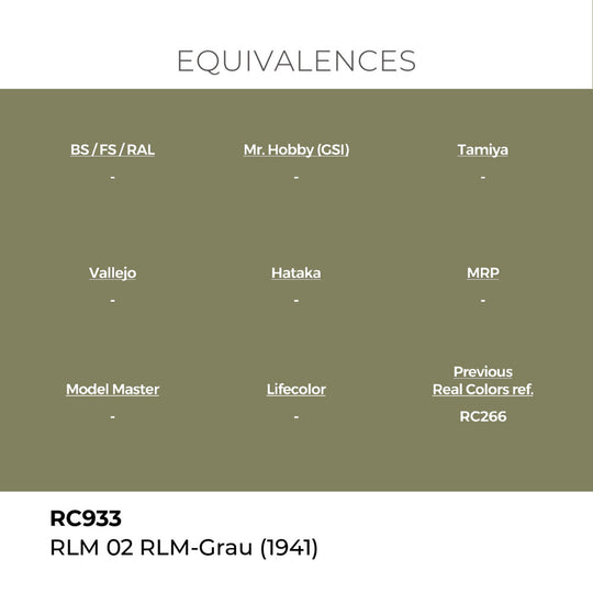 Real Colors: RLM 02 RLM-GRAU (1941) 17 ml.