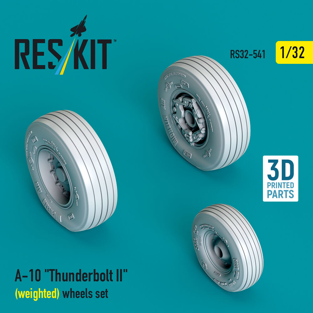 A-10 Thunderbolt II (weighted) wheels set (3D Printed)