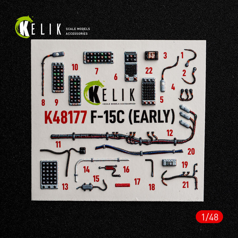 F-15C (Early) - interior 3D decals for Hasegawa