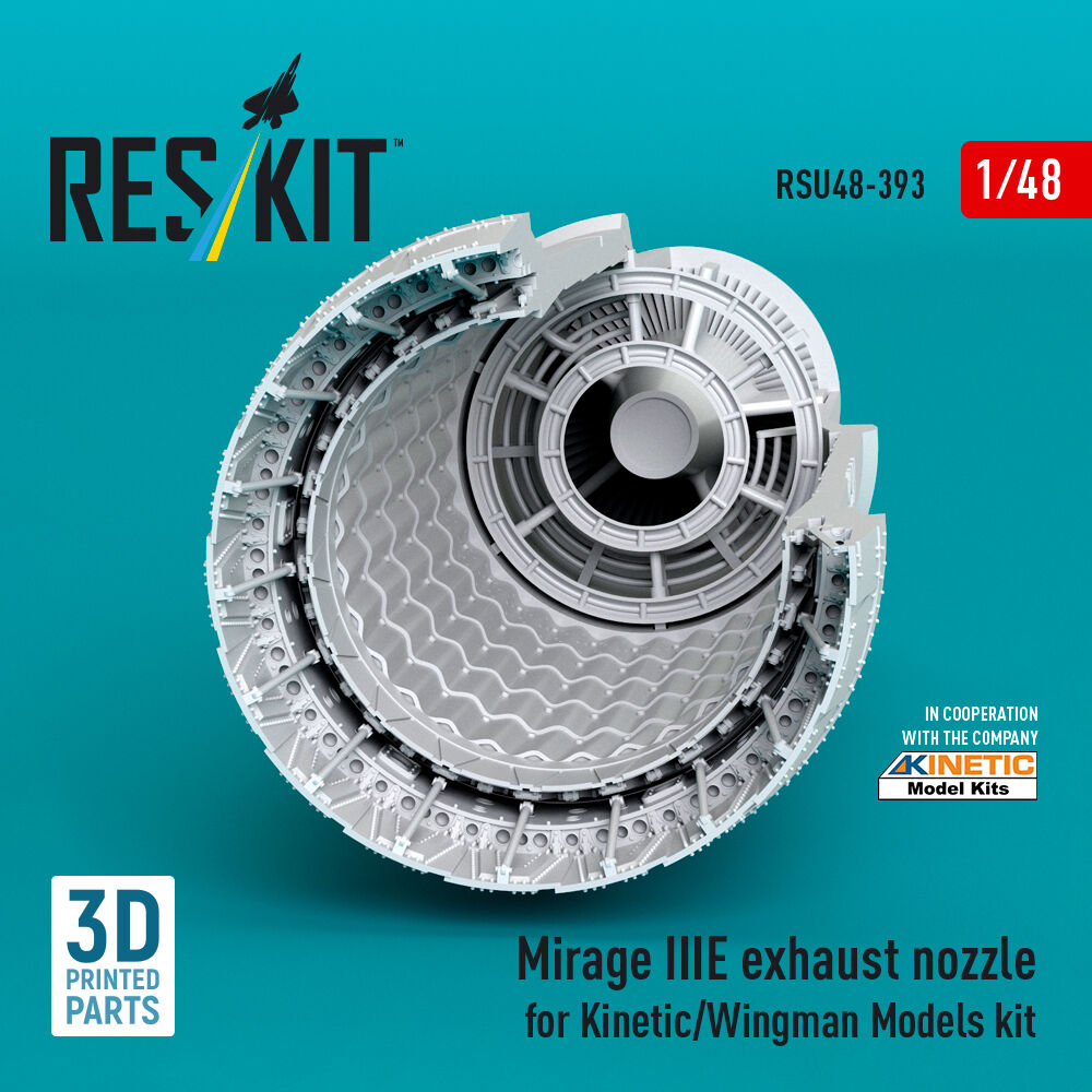 Mirage IIIE exhaust nozzle (3D Printed) Kinetic / Wingman Models