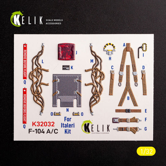 F-104 A/C - interior 3D decals for Italeri kit