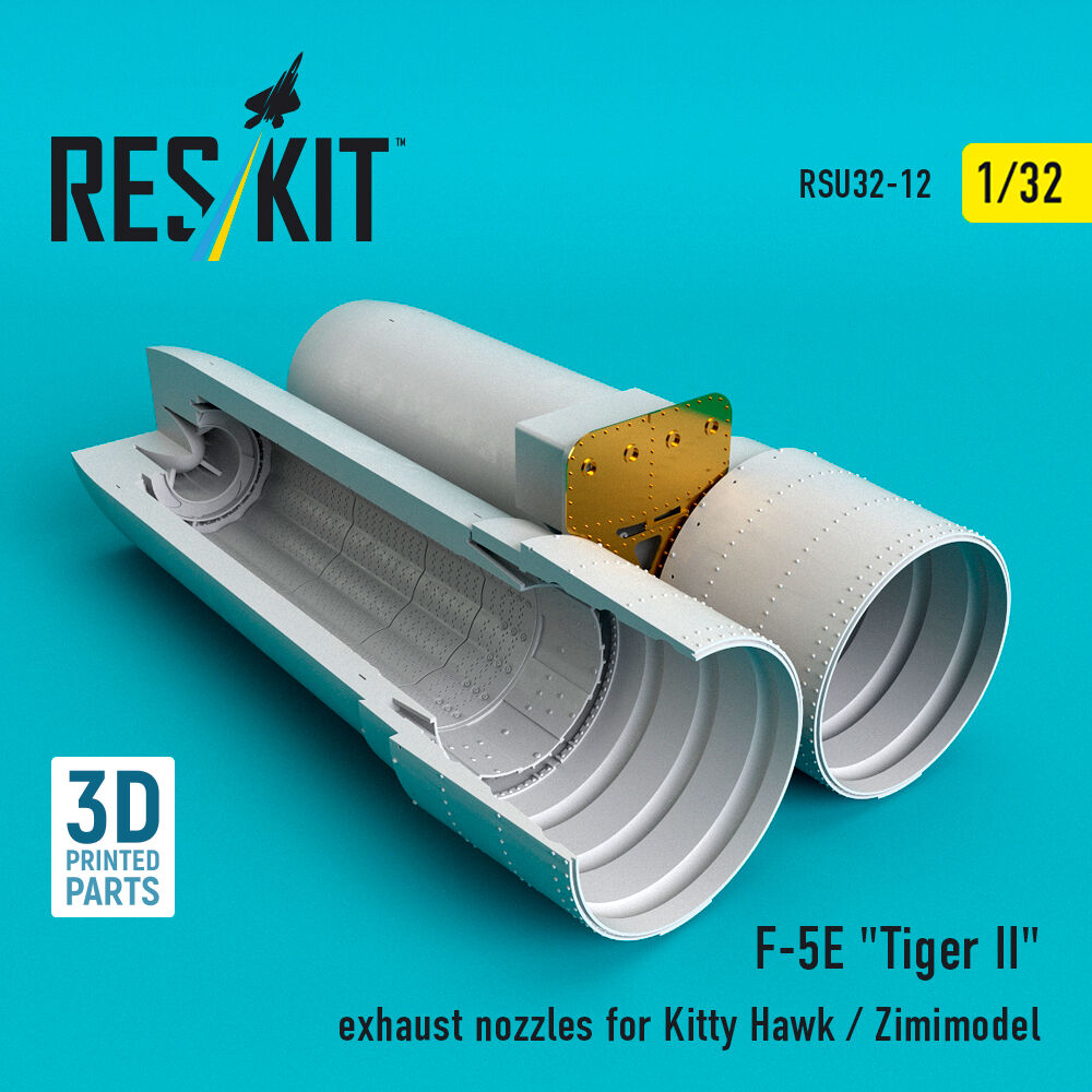 F-5E Tiger II exhaust nozzles for Kitty Hawk / Zimimodel (3D Printed)