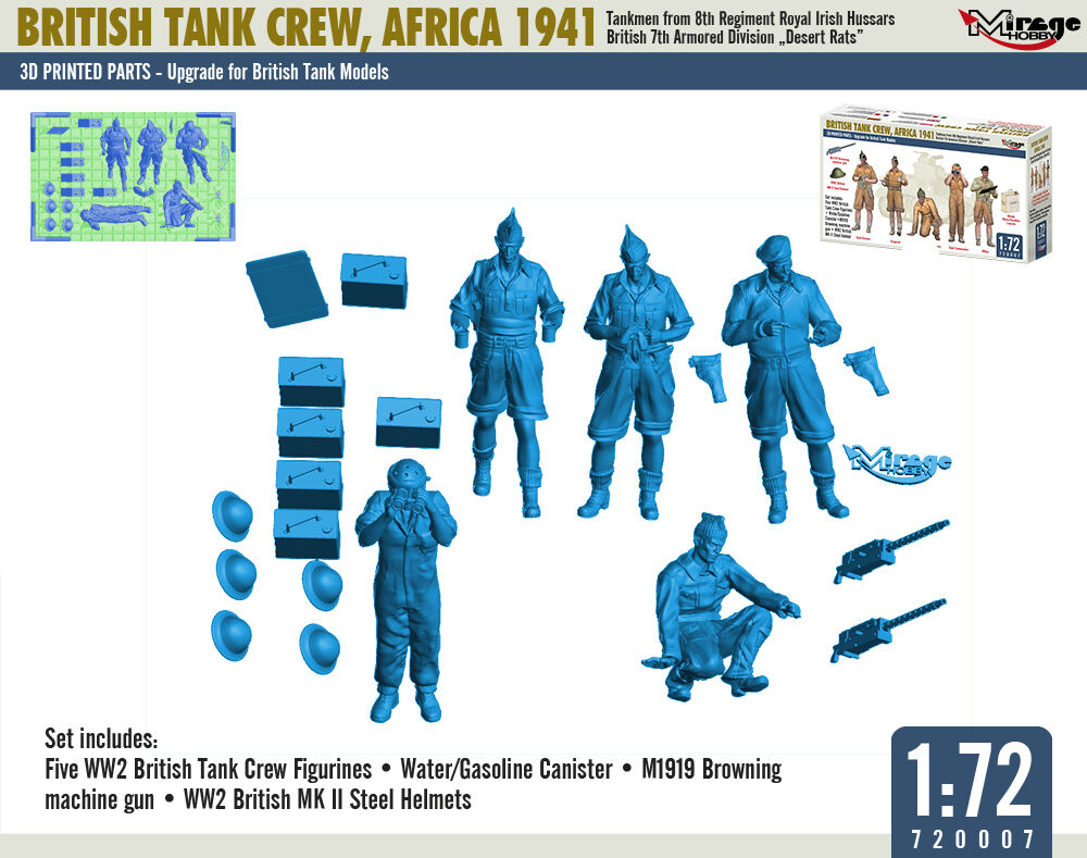 BRITISH TANK CREW, AFRICA 1941 Tankmen from 8th Regiment Royal Irish Hussars British 7th Armored Division „Desert Rats”
