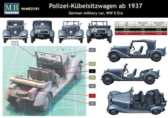 Polizei-Kubelsitzwagen ab 1937 mil. car