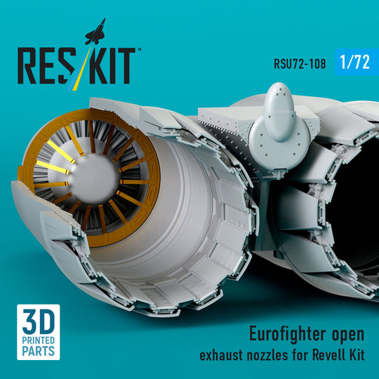 Eurofighter open exhaust nozzles for Revell kit (3D Printed)