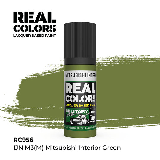 Real Colors: IJN M3 (M) MITSUBISHI Interior Green 17 ml.