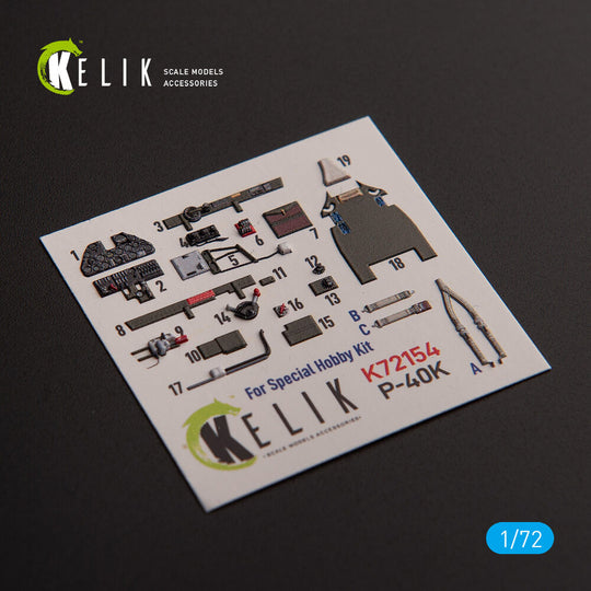 P-40K - interior 3D decals for Special Hobby kit