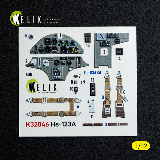 Hs-123A-1 - interior 3D decals for ICM kit