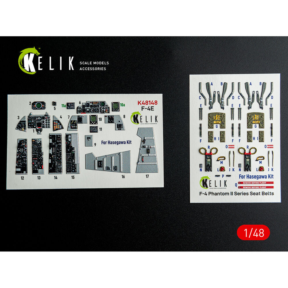 F-4E - interior 3D decals for Hasegawa kit