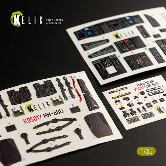 HH-60G Pave Hawk interior 3D decals for Kitty Hawk / Zimimodel kit