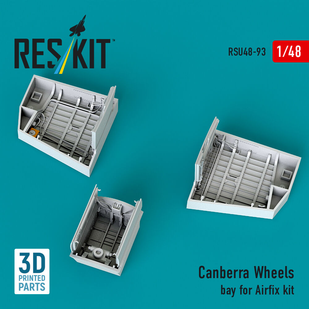 Canberra Wheels bay for Airfix kit (3D Printed)