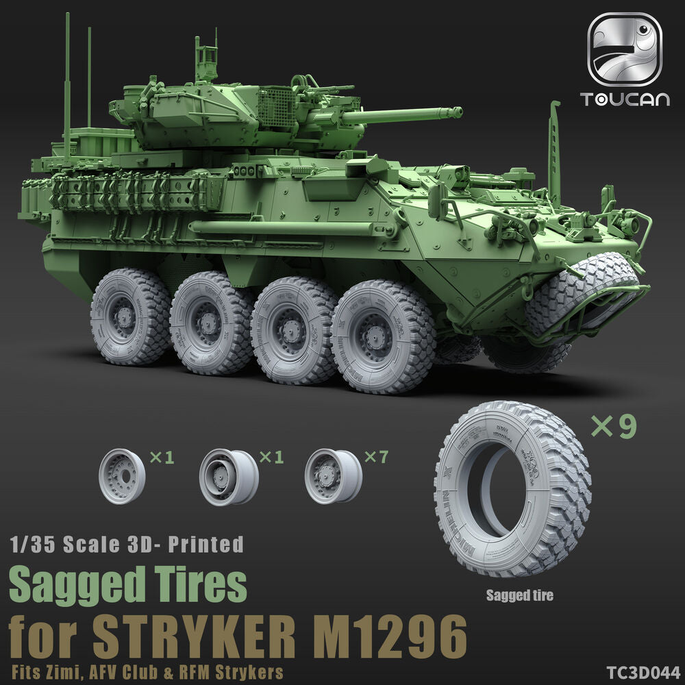 3D-Printed Sagged Tires for STRYKER M1296
