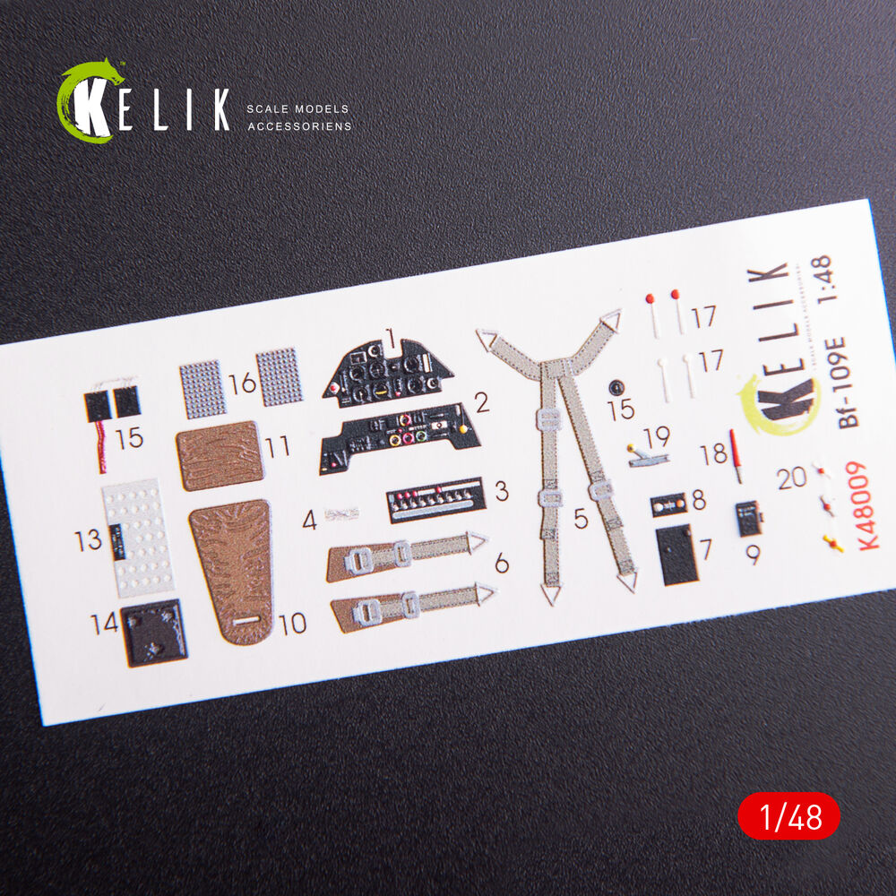 Bf-109E interior 3D decals for WingsyKits kit
