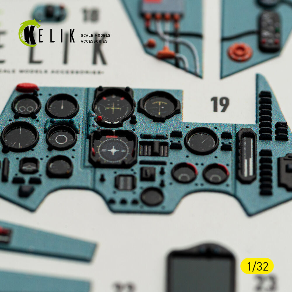 SU-27UB Flanker C - interior 3D decals for Trumpeter kit