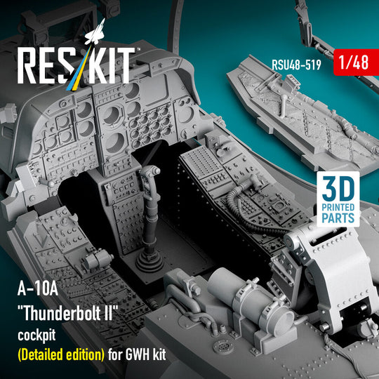 A-10A Thunderbolt II cockpit (Detailed edition) for GWH kit (3D Printed)