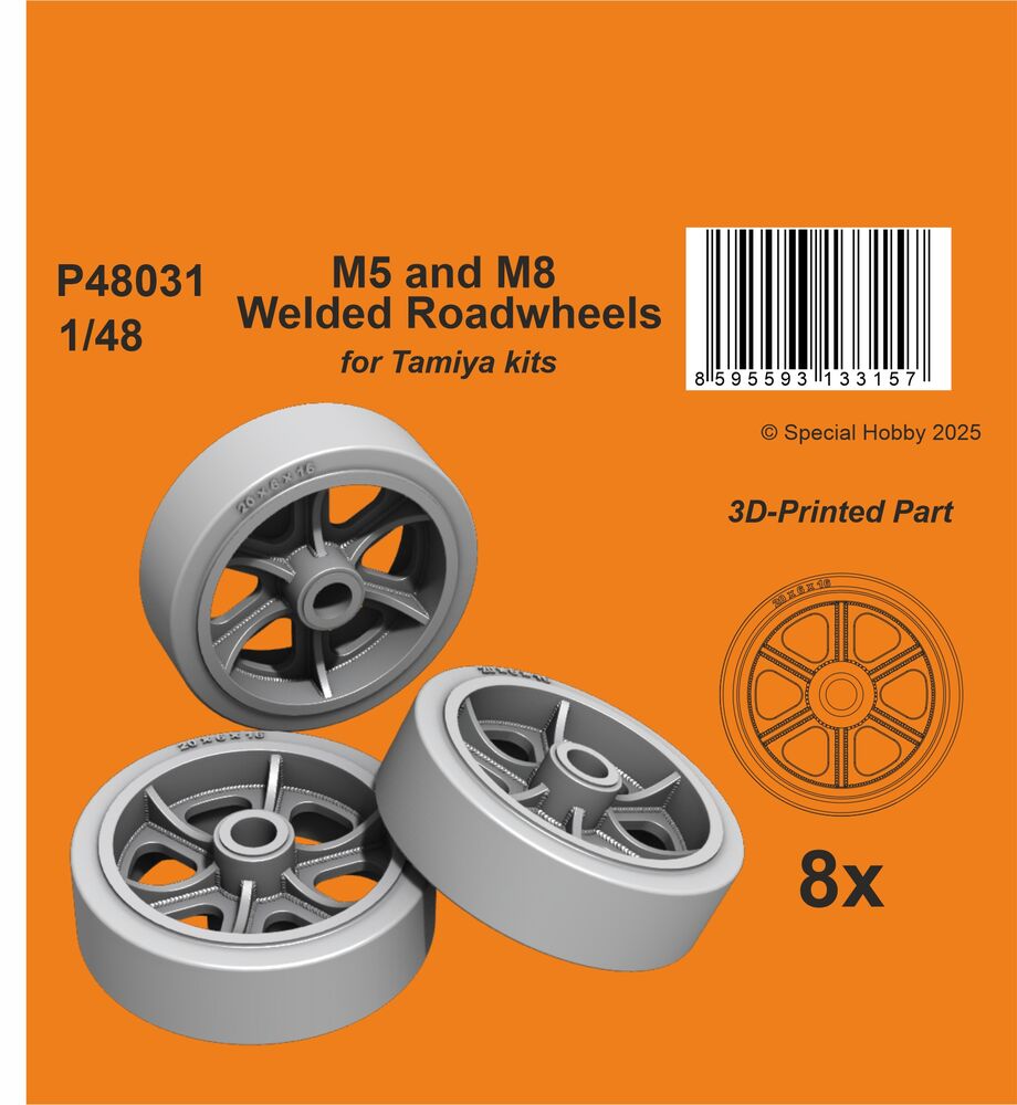 M5 and M8 Welded Roadwheels for Tamiya