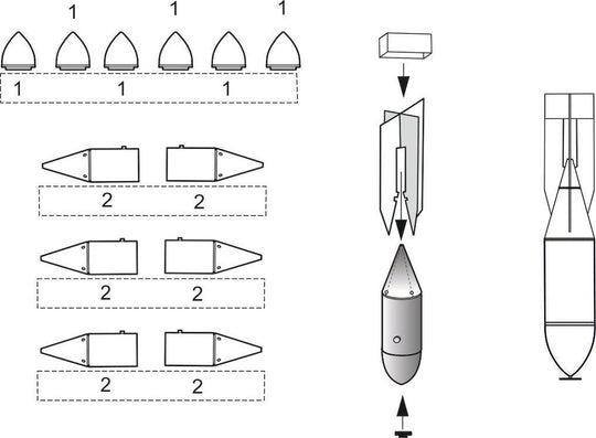 WWII Soviet Bombs FAB 100kg (6pcs)
