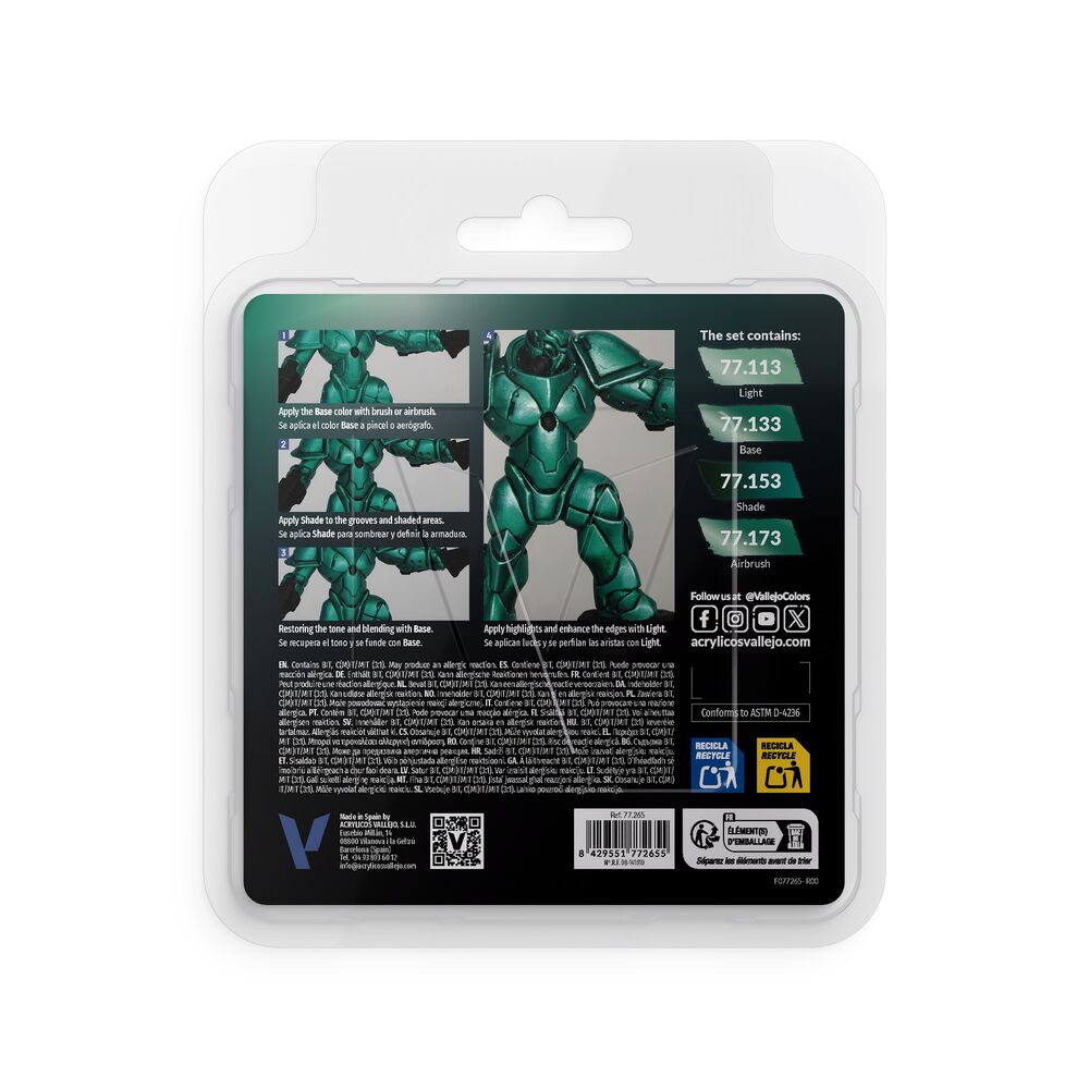 True Metallic Metal: Beetle Green Paint Set (4)