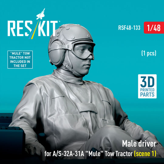 Male driver for A/S-32A-31A Mule Tow Tractor (scene 1) (1 pcs) (3D Printed)