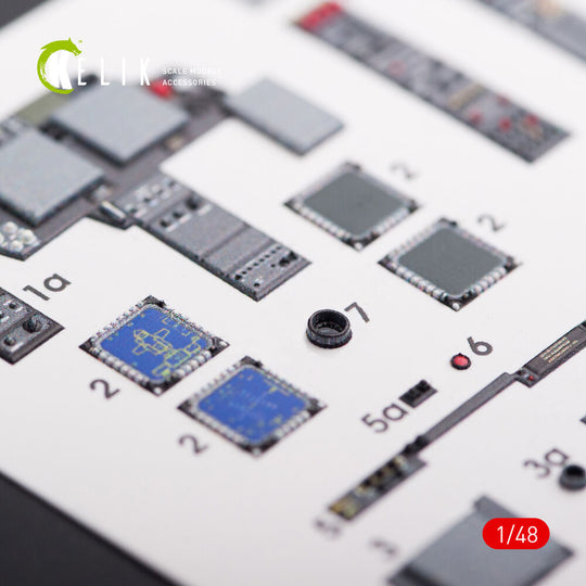 AH-64D Apache longbow interior 3D decals for Hasegawa kit