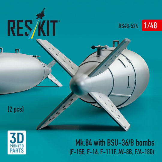 Mk.84 with BSU-36/B bombs (2 pcs) (F-15E, F-16, F-111F, AV-8B, F/A-18D) (3D Printed)