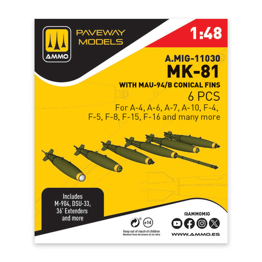 MK-81 with MAU-94/B conical fin (6 pcs)
