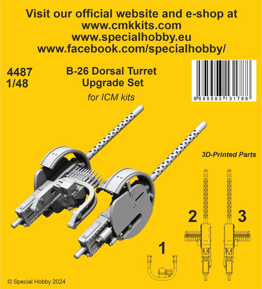 B-26 Dorsal Turret Upgrade Set  /  for ICM kit