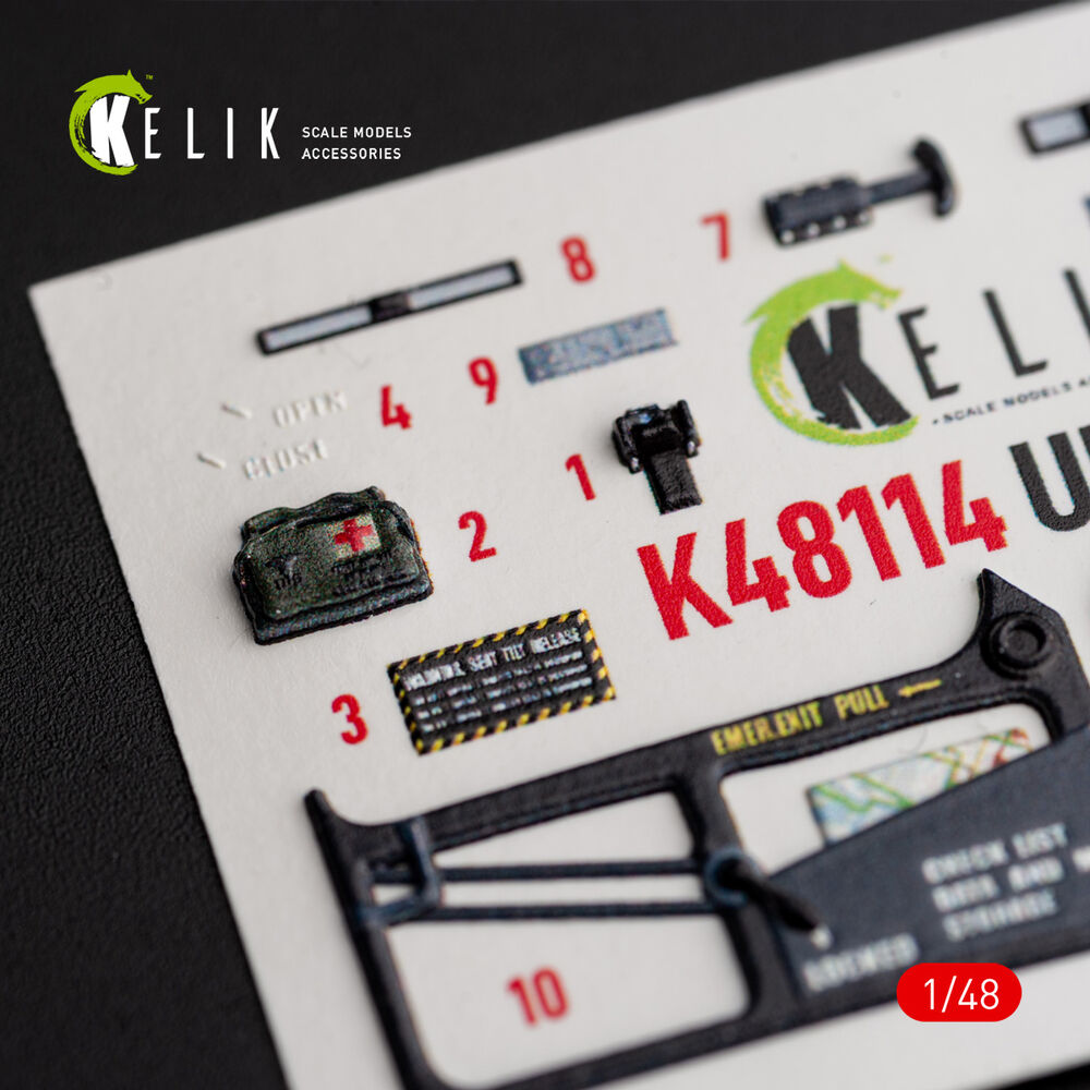 UH-60A Black Hawk - Type 2  Defence Intelligence of Ukraine interior 3D decals for ICM kit