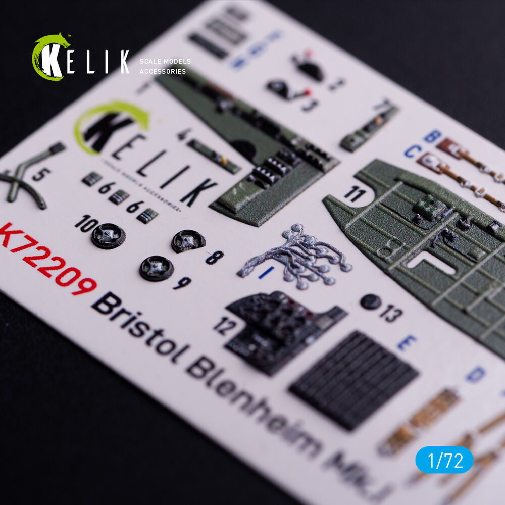 Bristol Bleninheim Mk.1 - interior 3D decals for Airfix kit
