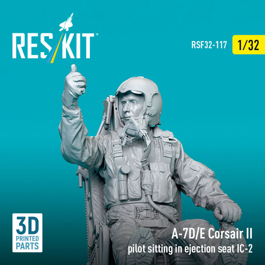 A-7D/E Corsair II pilot sitting in ejection seat IC-2 (3D Printed)