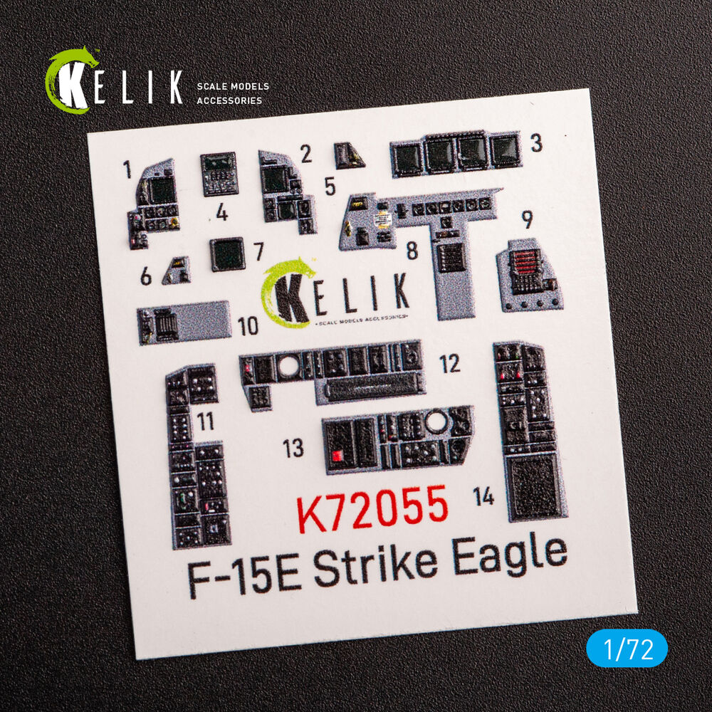 F-15E Strike Eagle - interior 3D decals for Revell kit
