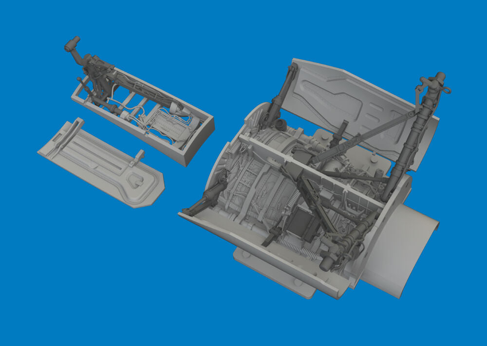 F-16C wheel bays & legs standard PRINT for Tamiya