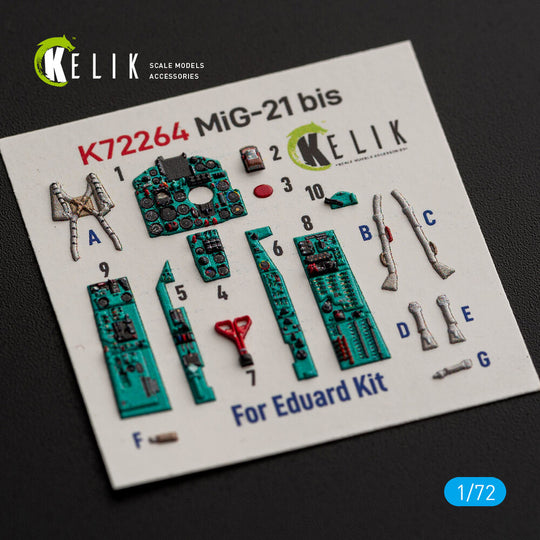 MiG-21 bis -  interior 3D decals for Eduard